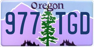 OR license plate 977TGD