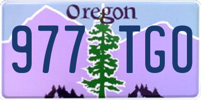 OR license plate 977TGO