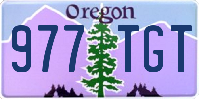 OR license plate 977TGT