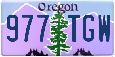 OR license plate 977TGW