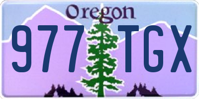 OR license plate 977TGX
