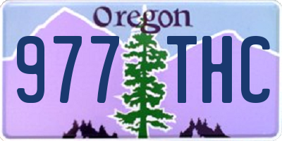 OR license plate 977THC