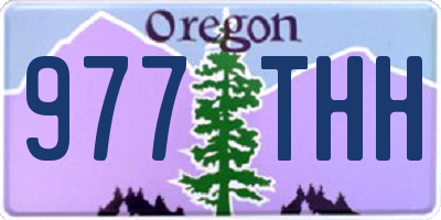 OR license plate 977THH