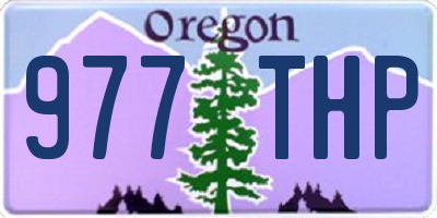 OR license plate 977THP
