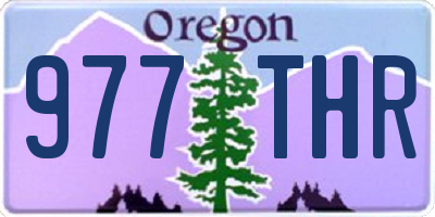 OR license plate 977THR