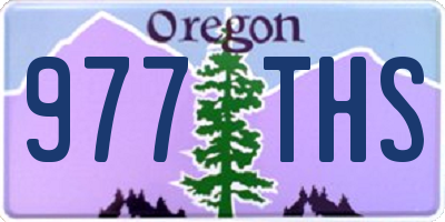 OR license plate 977THS