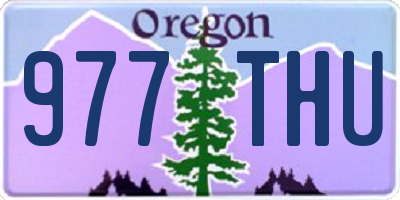 OR license plate 977THU