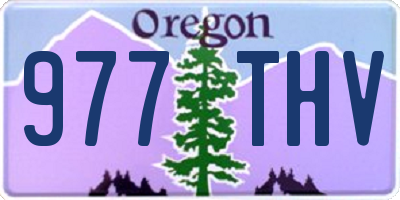 OR license plate 977THV