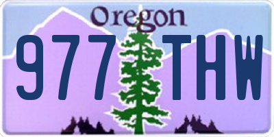 OR license plate 977THW