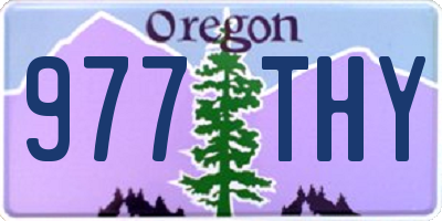 OR license plate 977THY
