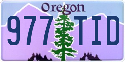 OR license plate 977TID