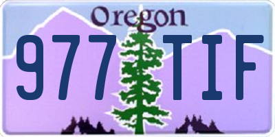 OR license plate 977TIF