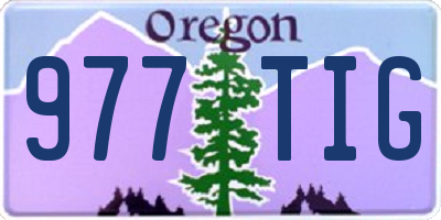 OR license plate 977TIG