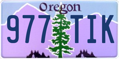 OR license plate 977TIK