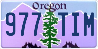 OR license plate 977TIM