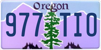OR license plate 977TIO
