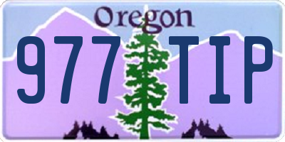 OR license plate 977TIP