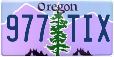 OR license plate 977TIX