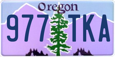 OR license plate 977TKA