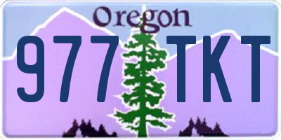 OR license plate 977TKT