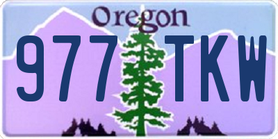 OR license plate 977TKW