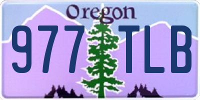 OR license plate 977TLB