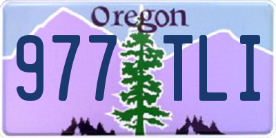 OR license plate 977TLI
