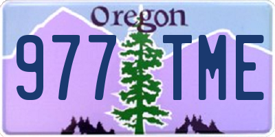 OR license plate 977TME