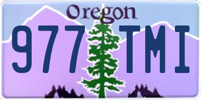 OR license plate 977TMI