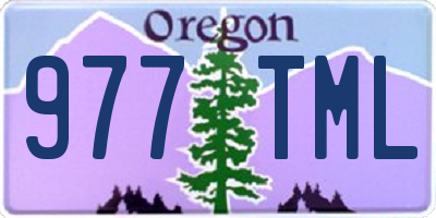 OR license plate 977TML