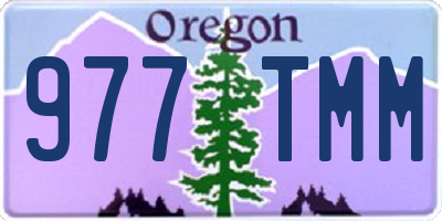 OR license plate 977TMM