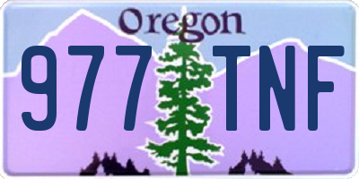 OR license plate 977TNF