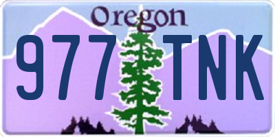 OR license plate 977TNK