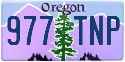 OR license plate 977TNP