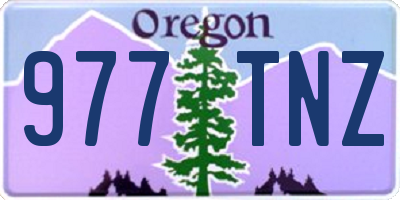 OR license plate 977TNZ