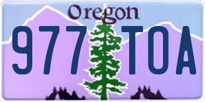 OR license plate 977TOA
