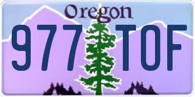 OR license plate 977TOF