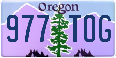 OR license plate 977TOG