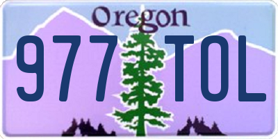 OR license plate 977TOL