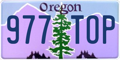 OR license plate 977TOP