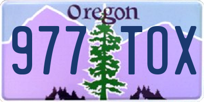 OR license plate 977TOX