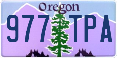 OR license plate 977TPA