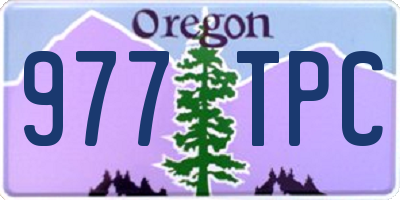 OR license plate 977TPC