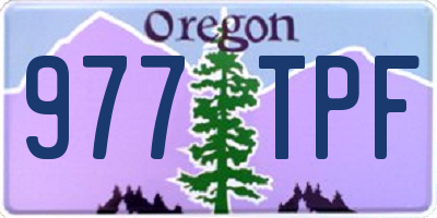 OR license plate 977TPF