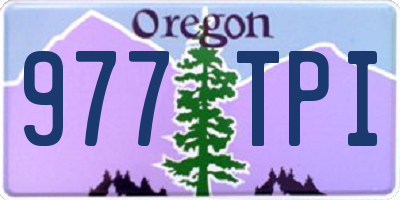 OR license plate 977TPI