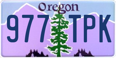OR license plate 977TPK