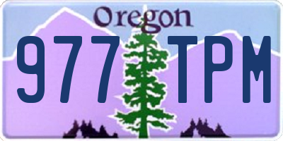 OR license plate 977TPM