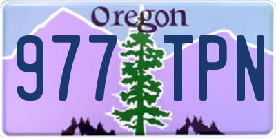 OR license plate 977TPN