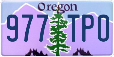 OR license plate 977TPO