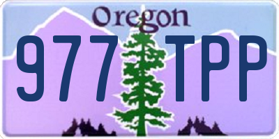 OR license plate 977TPP